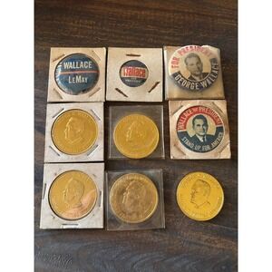 George Wallace Alabama Campaign Buttons and Coins Vintage Political Buttons‎